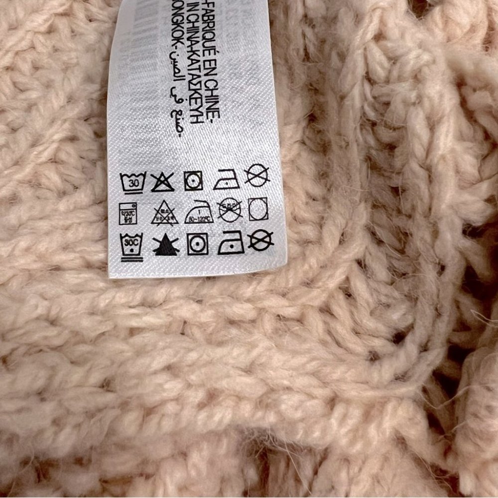 Zara Crossover Cardigan Sweater NWOT w/Tie Detail Blush Pink Small Blogg… - Picture 15 of 15